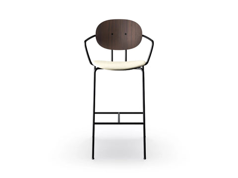 Piet Hein Bar Chair, Black Edition With Armrest by Sibast