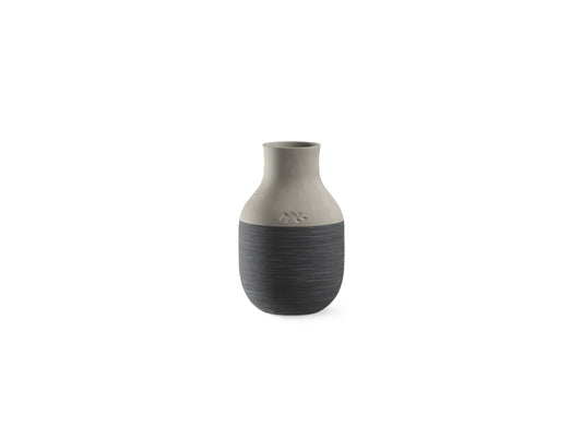 Kähler Omaggio Circulare Vase, Anthracite Grey, 4.9"H