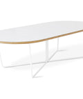 Array Coffee Table Oval in White by Gus Modern