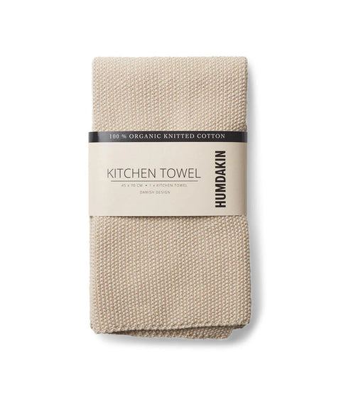 Humdakin Knitted Kitchen Towel, Light Stone