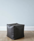 Otto Pouf w/o button, Zenso Black Leather by Bent Hansen
