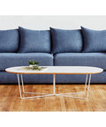 Array Coffee Table Oval in White by Gus Modern