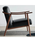 Baltic Chair in Walnut and Saddle Black Leather by Gus Modern
