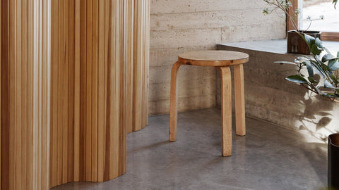artek stool 60 designed by Alvar Aalto