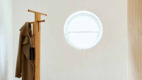 danish free standing foyer coat stand by form and refine
