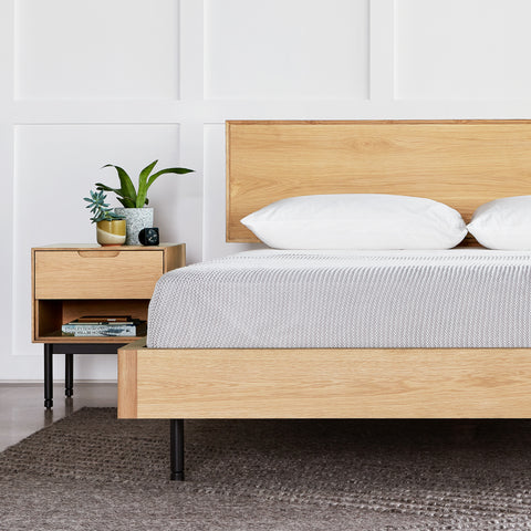 Munro Bed in Oak by Gus* Modern