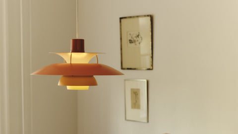 PH 5 by Louis Poulsen in Hues of Orange designed by Poul Henningsen