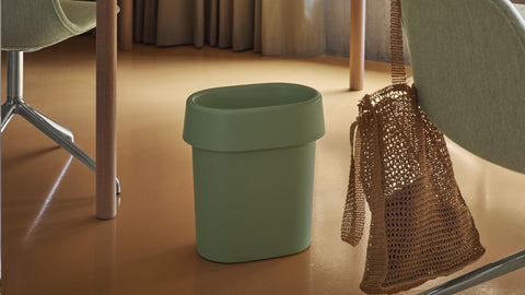Muuto Reduce Paper Bin in Green, Scandinavian Design