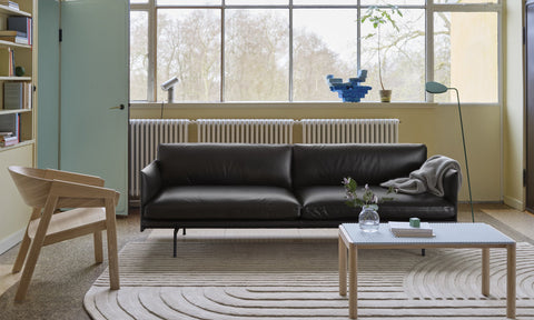 outline sofa and cover lounge chair by muuto