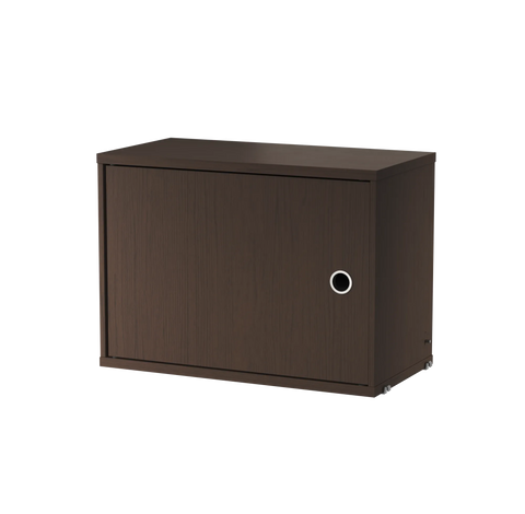 Dark Oak Cabinet with Swing Door for String® System modern shelving