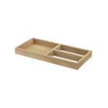 String Furniture Pira Organiser in white oak, 26.1 inch solid wood shelf organiser with compartments, white background packshot