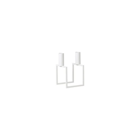 Audo Copenhagen Line Candle Holder in White, packshot on white