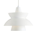 doo wop white lighting pendant designed by louis poulsen