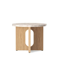 androgyne side table in natural oak and marble top designed by Danielle Siggerud for audo copenhagen