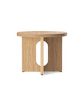 androgyne side table in natural oak designed by Danielle Siggerud for audo copenhagen