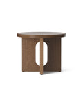 androgyne side table in dark stained oak designed by Danielle Siggerud for audo copenhagen