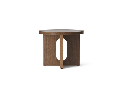 androgyne side table in dark stained oak designed by Danielle Siggerud for audo copenhagen