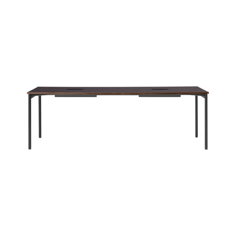 Audo Copenhagen Co Table, Management 94"L x 39"D in Black Steel and Terra Laminate, packshot on white