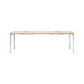 Audo Copenhagen Co Table, Management 94"L x 39"D in Chrome and Creme Laminate, packshot on white