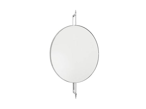 Rotating Mirror, Stainless Steel by Kristina Dam Studio