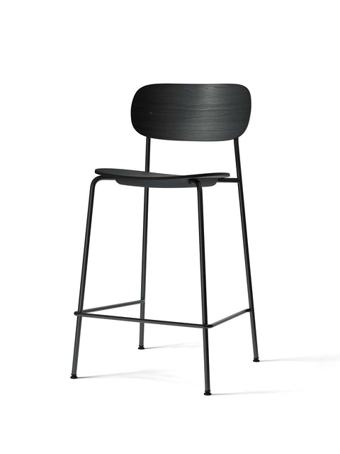 Audo Copenhagen Co Counter Chair, Non-Upholstered in Black Oak, packshot on white