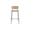 Audo Copenhagen Co Bar Chair, Upholstered in Natural Oak with Sierra 1611, packshot on white