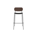 Audo Copenhagen Co Bar Chair, Upholstered in Dark Stained Oak with Sierra 1001, packshot on white