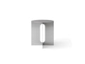 Brushed steel scandinavian side table designed by Danielle Siggerud for audo copenhagen