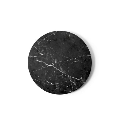 Audo Copenhagen Androgyne Side Table Tabletop in Nero Marquina Marble, packshot on white