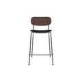 Audo Copenhagen Co Counter Chair, Upholstered in Dark Stained Oak with Sierra 1001, packshot on white