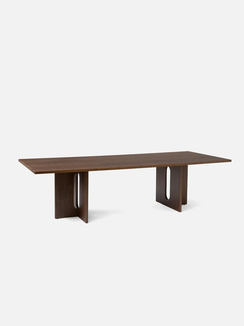 dark stained oak Androgyne Dining Table designed by Danielle Siggerud for Audo Copenhagen