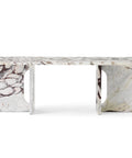 androgyne lounge table in solid calacatta viola marble designed by Danielle Siggerud for audo copenhagen