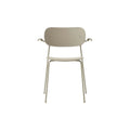 Audo Copenhagen Co Dining Chair, Outdoor, Without Armrest in Olive, packshot on white