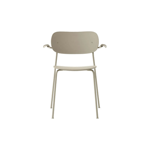 Audo Copenhagen Co Dining Chair, Outdoor, Without Armrest in Olive, packshot on white