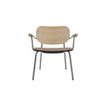 Audo Copenhagen Co Lounge Chair, Partially Upholstered in Natural Oak with Sierra 1611, packshot on white