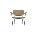 Audo Copenhagen Co Lounge Chair, Fully Upholstered in Natural Oak Arms with Sierra 1611, packshot on white
