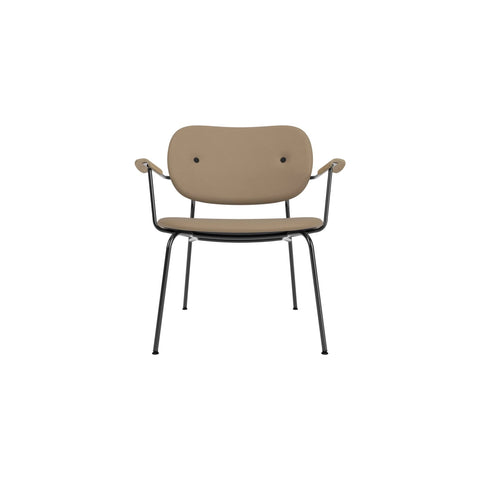 Audo Copenhagen Co Lounge Chair, Fully Upholstered in Natural Oak Arms with Sierra 1611, packshot on white