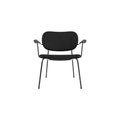 Audo Copenhagen Co Lounge Chair, Fully Upholstered in Dark Stained Oak Arms with Sierra 1001, packshot on white