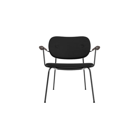 Audo Copenhagen Co Lounge Chair, Fully Upholstered in Dark Stained Oak Arms with Sierra 1001, packshot on white