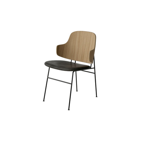 Audo Copenhagen The Penguin Dining Chair in Natural Oak with Aida 1618 seat, packshot on white