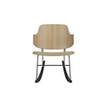 Audo Copenhagen The Penguin Rocking Chair, Audo Bouclé 02 in Natural Oak, packshot on white