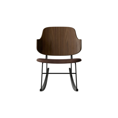 Audo Copenhagen The Penguin Rocking Chair, Aida 0329 in Walnut, packshot on white