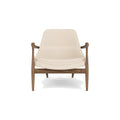 Audo Copenhagen Elizabeth Lounge Chair in Walnut and Logan Jasmine, packshot on white