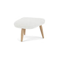 Audo Copenhagen Oda Ottoman in Natural Oak with Hallingdal 65 110, packshot on white