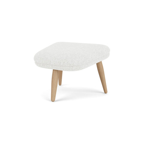 Audo Copenhagen Oda Ottoman in Natural Oak with Hallingdal 65 110, packshot on white