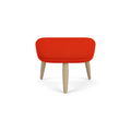 Audo Copenhagen Oda Ottoman in Natural Oak with Hallingdal 65 600, packshot on white