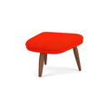 Audo Copenhagen Oda Ottoman in Walnut with Hallingdal 65 600, packshot on white