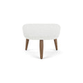 Audo Copenhagen Oda Ottoman in Walnut with Hallingdal 65 110, packshot on white