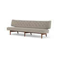 Audo Copenhagen Radiohus Sofa, 3-Seater in Walnut with Re-wool 218, packshot on white