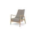 Audo Copenhagen Seal Lounge Chair, High Back in Natural Oak with Re-wool 218, packshot on white